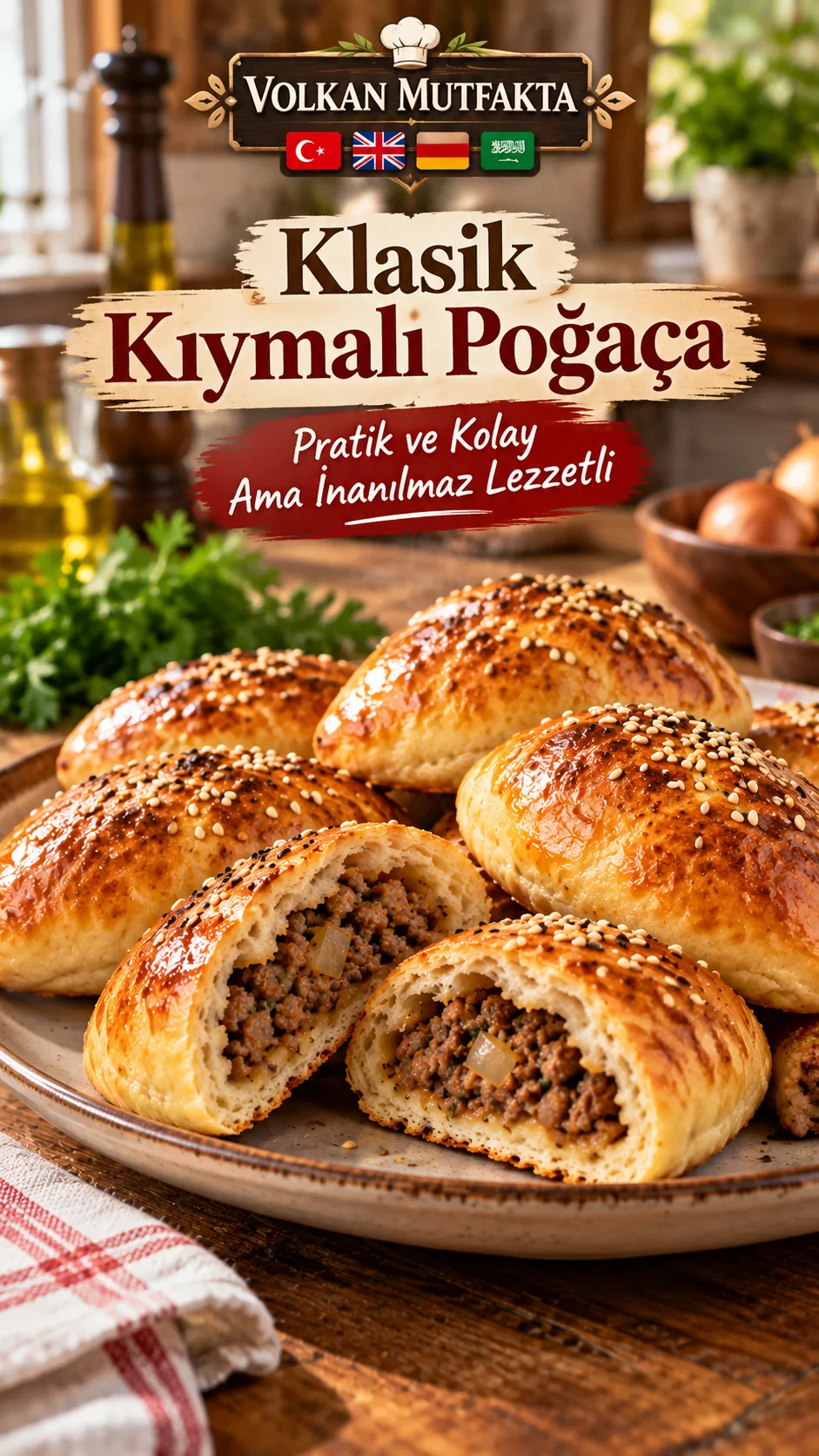 Kıymalı Poğaça · Volkan Mutfakta